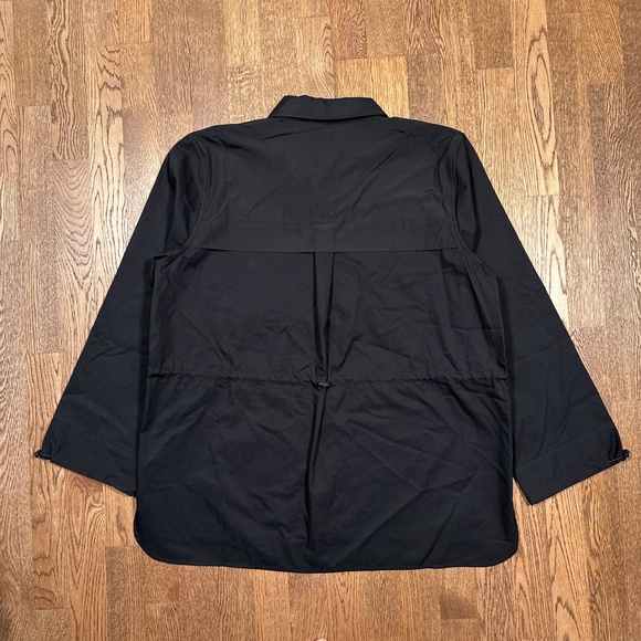 NWT Tilley Snap Front Tech Shirt Black Hiking Fishing Utility Womens XL - Picture 2 of 12